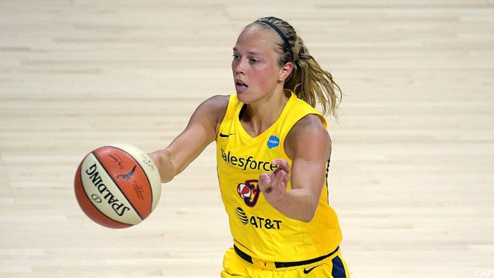 Julie Allemand of the Indiana Fever