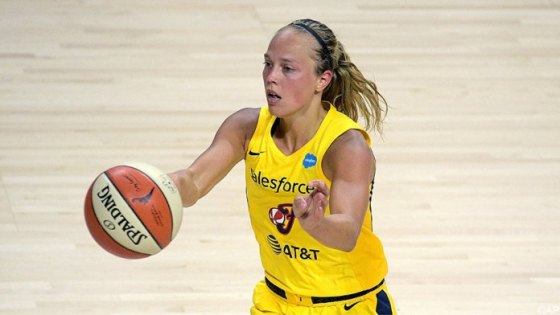 Julie Allemand of the Indiana Fever