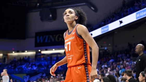 Guard Leila Lacan of the Connecticut Sun. Photo courtesy of the WNBA/Getty Images