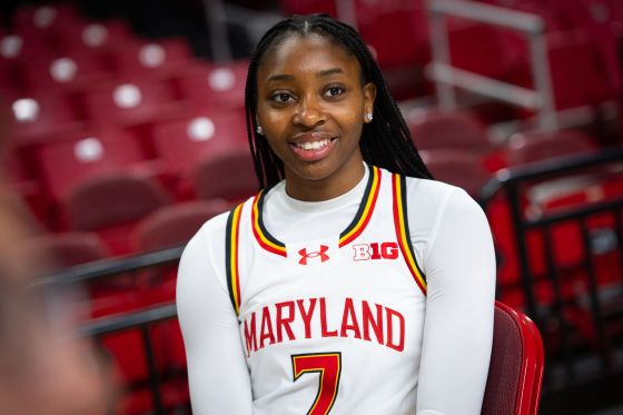 Junior guard Oluchi Okananwa of Maryland