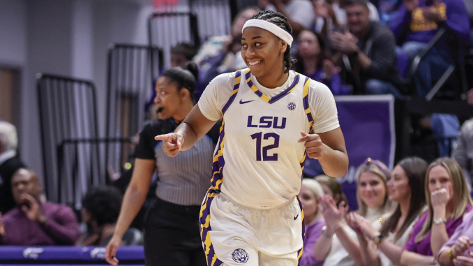 LSU junior guard Mikaylah Williams played fantastic in the final regular season week of NCAA women's college basketball. Photo courtesy of Tiger Rags.