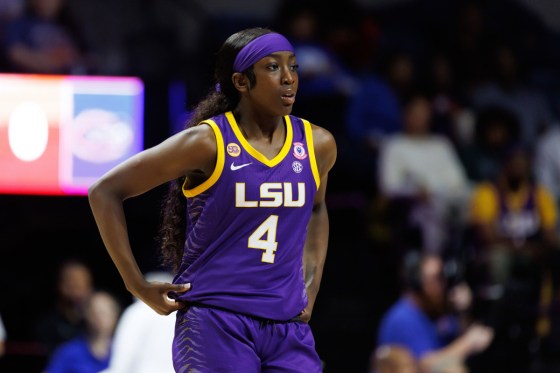 LSU senior guard Flau'jae Johnson is considered to be a top WNBA Draft prospect. Photo courtesy of Getty/AP Images