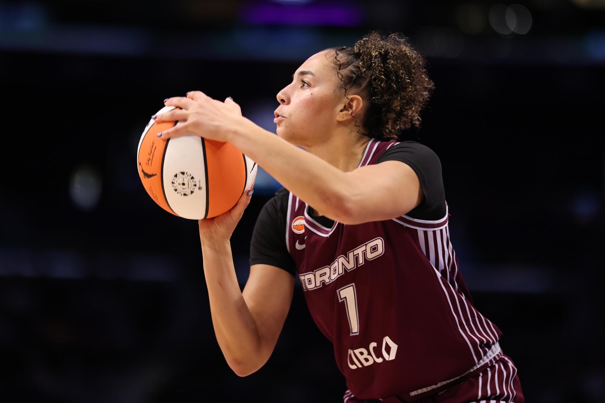 Rookie point guard Kiki Rice of the Toronto Tempo.